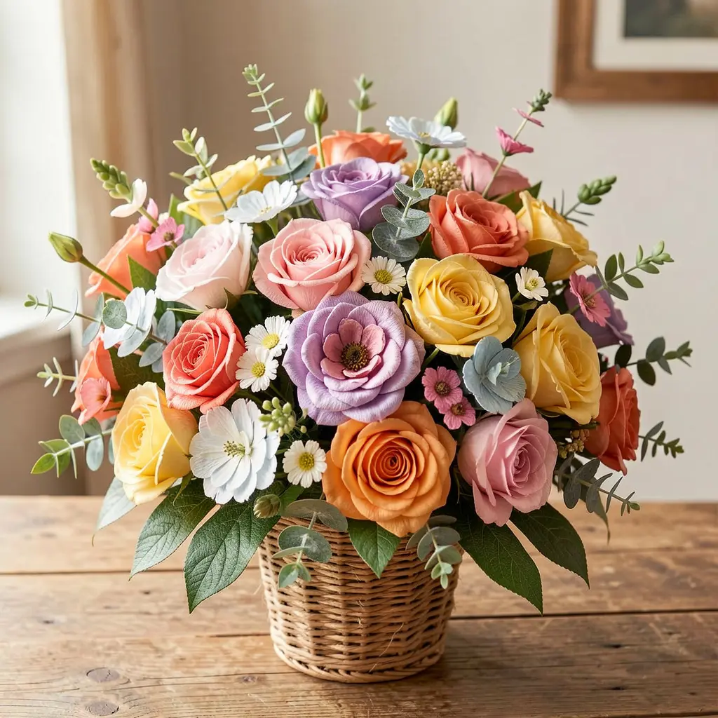 Beautiful handcrafted floral bouquet arrangement